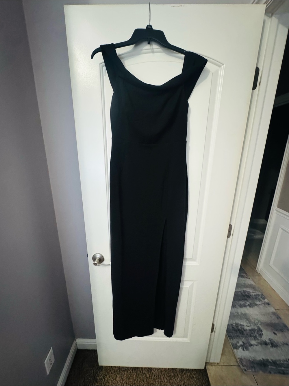 Lulu's Black Cowl Neck Maxi Dress